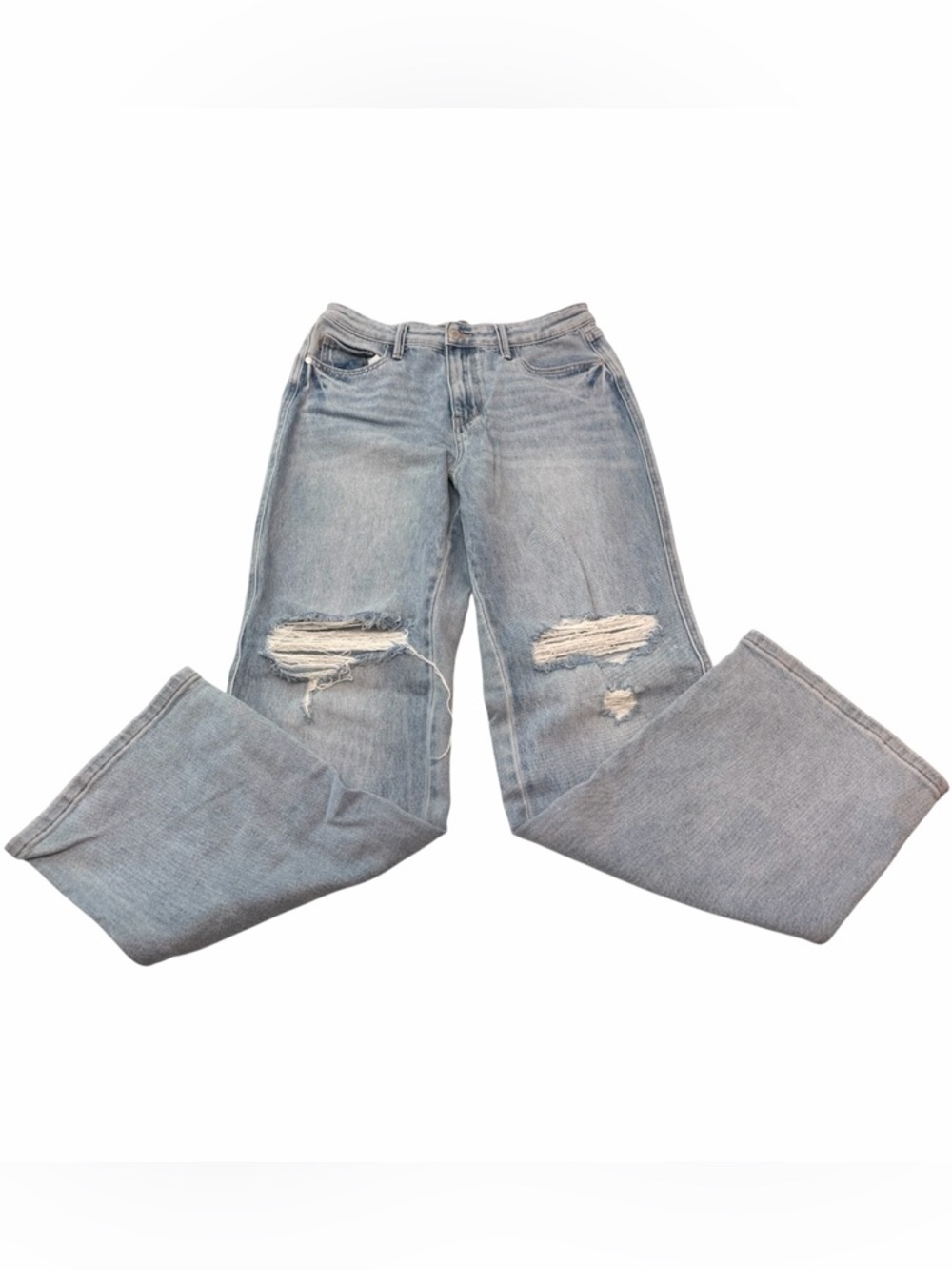 Judy Blue 90’s Straight Jeans Women’s Size 9/29 Light Wash Distressed